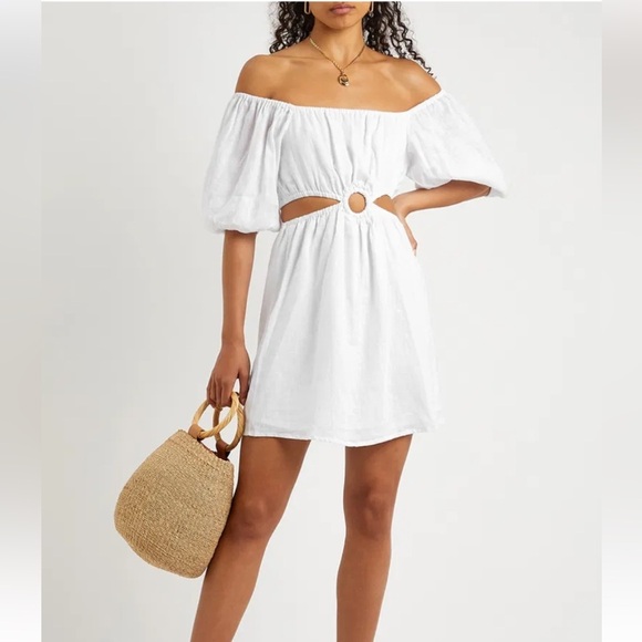 Faithfull the brand Almere cutout linen mini dress - Picture 7 of 11